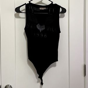 Bodysuit with high neck piece